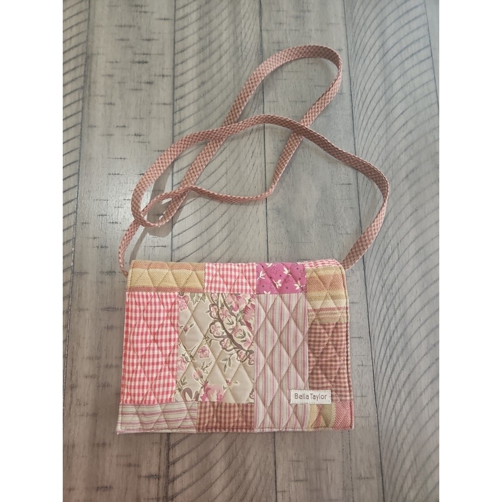 Bella Taylor Bag Burgandy Pink CottageCore Patchwork Essentials Crossbody Wallet